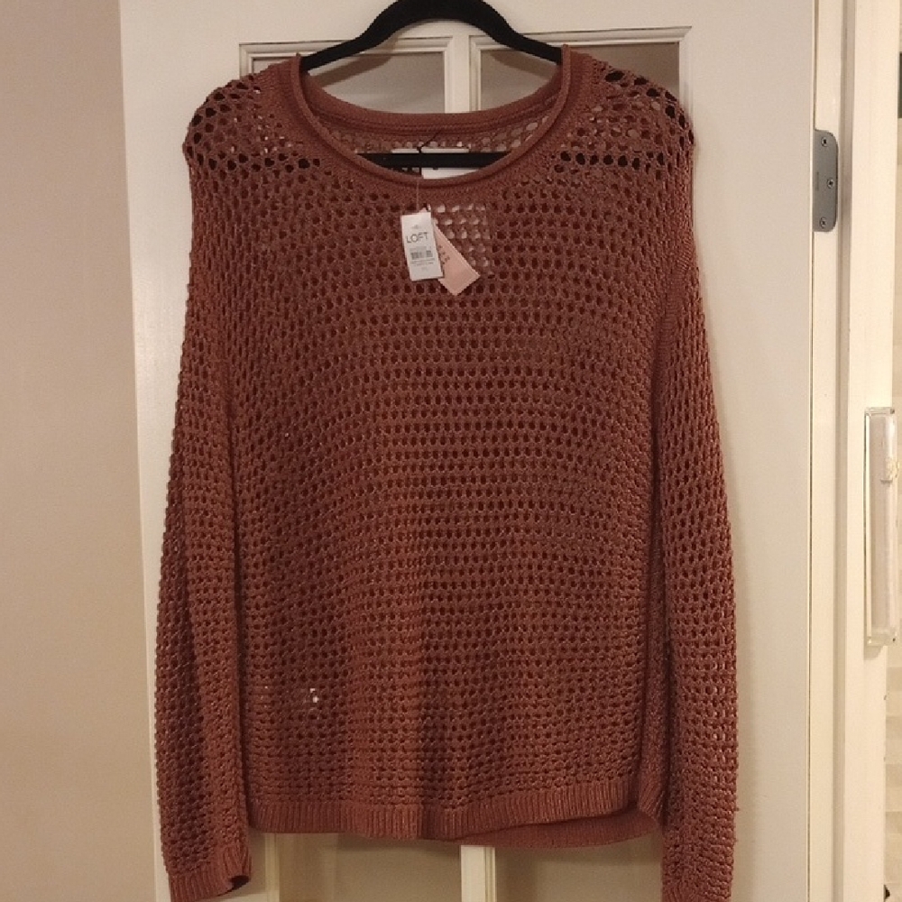 LOFT Women's Rust Knit Sweater